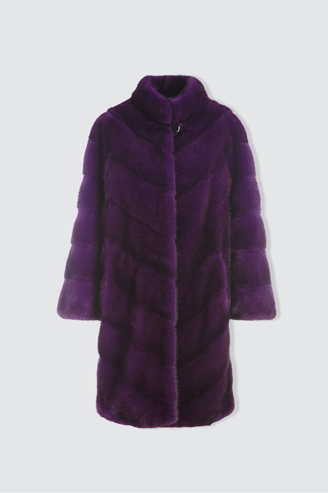 violet fur coat